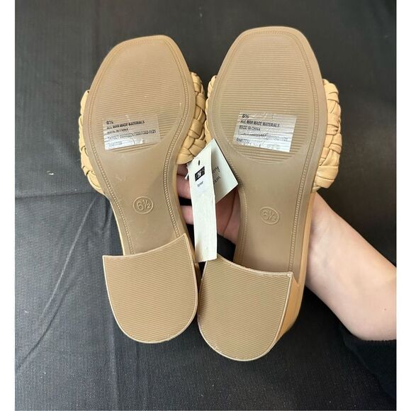 A New Day Women's Weave Chunky Open Toe Slip-On Sandals Size 6 1/2 - Picture 4 of 6